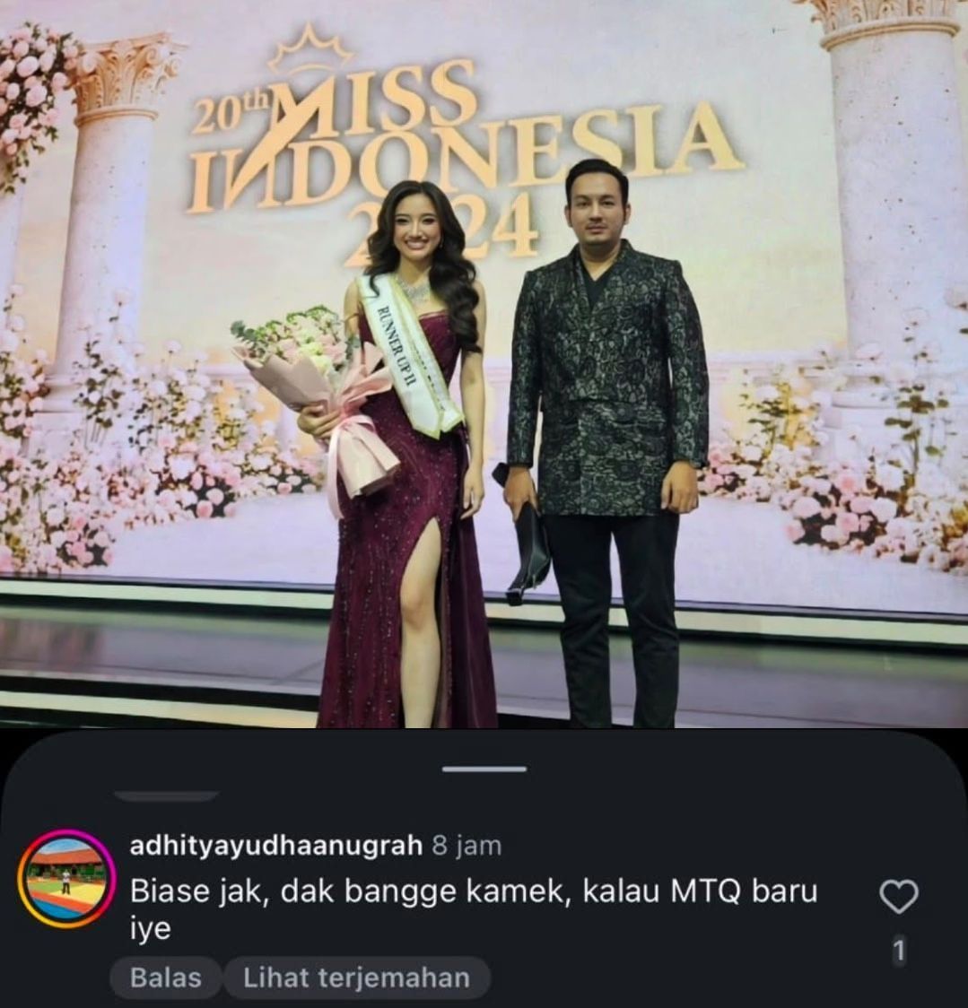 Komentar soal Runner-Up Miss Indonesia 2026 Tuai Kritik, Akun Diduga Milik ASN Pontianak Disorot