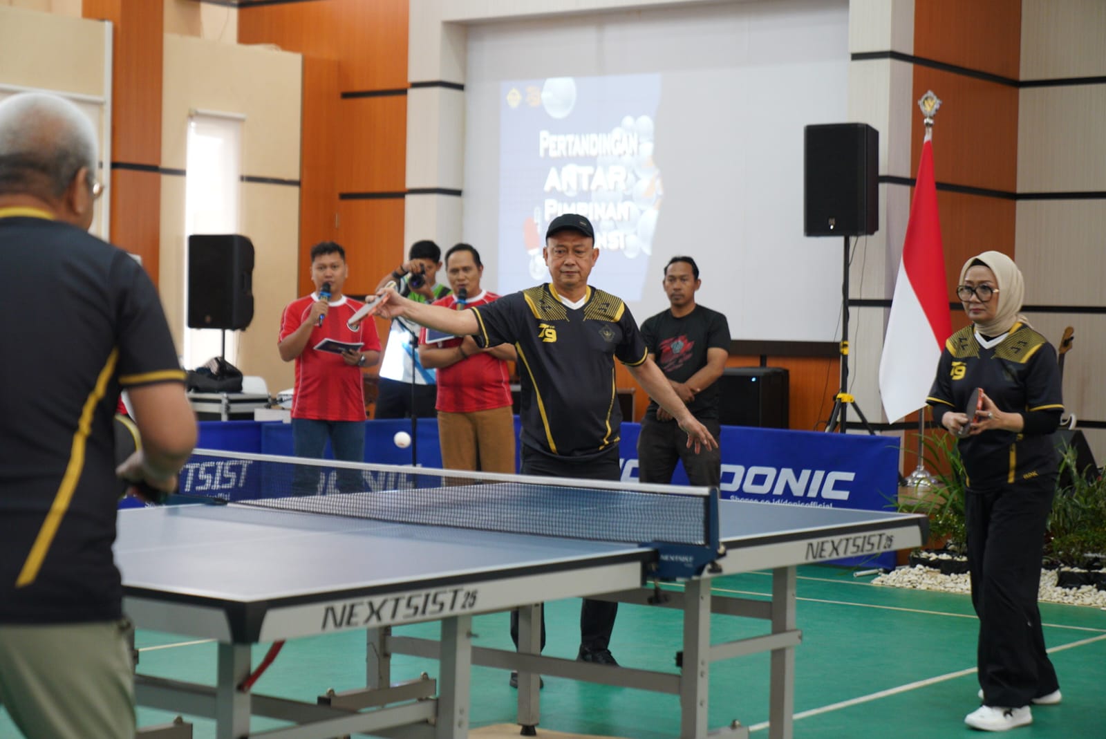 Eksibisi Tenis Meja HUT ke-79 BPK Jadi Wadah Guyub Forkopimda Kalbar di Pontianak