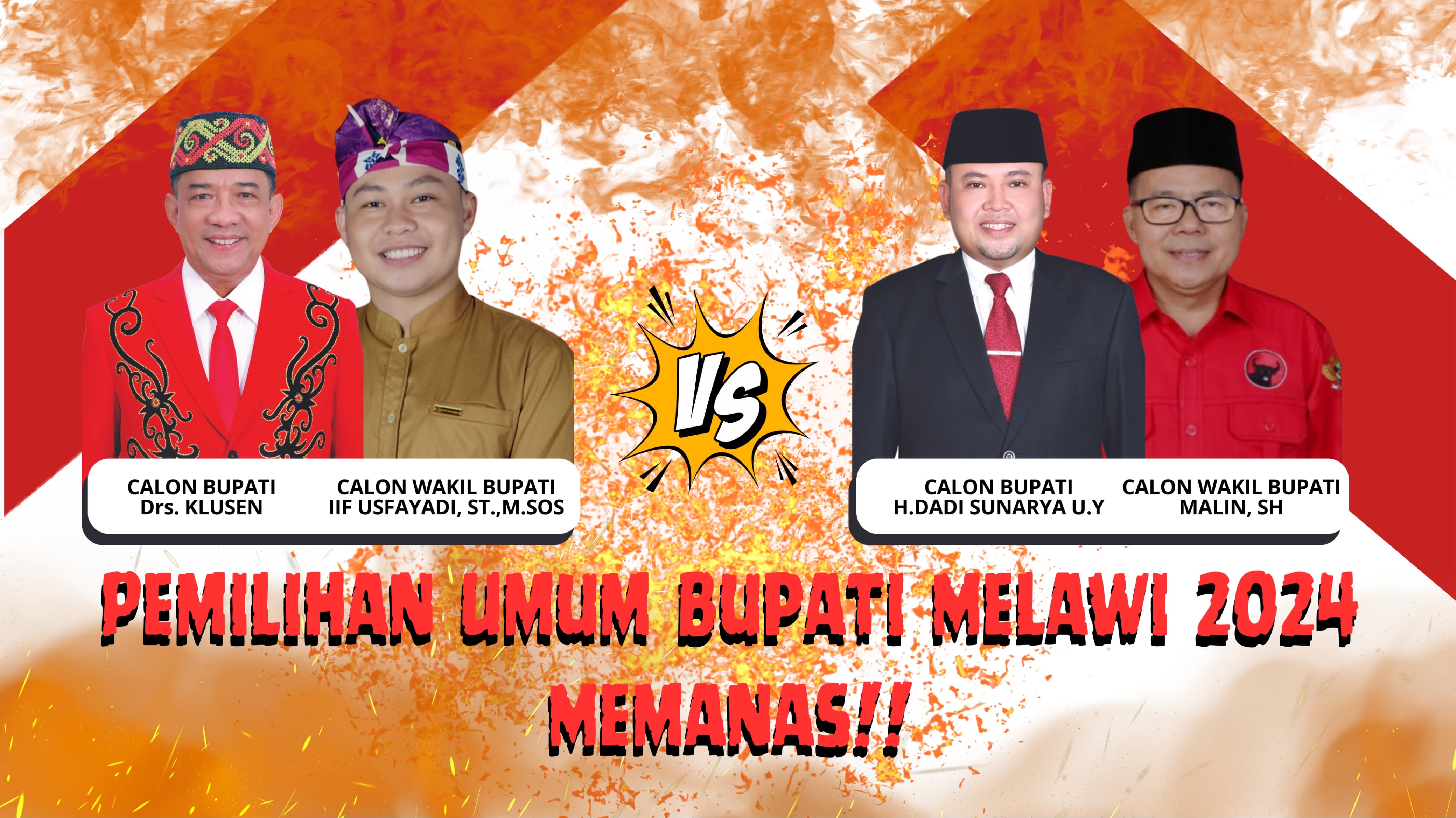 Head To Head Pilkada Melawi 2024, Koalisi DAMAI & KIF Memanas