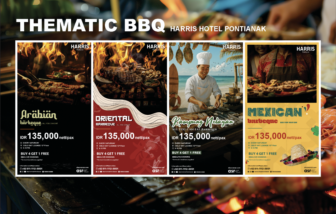 Sensasi BBQ All You Can Eat Setiap Malam Minggu di HARRIS Hotel Pontianak, Hanya Rp135.000!