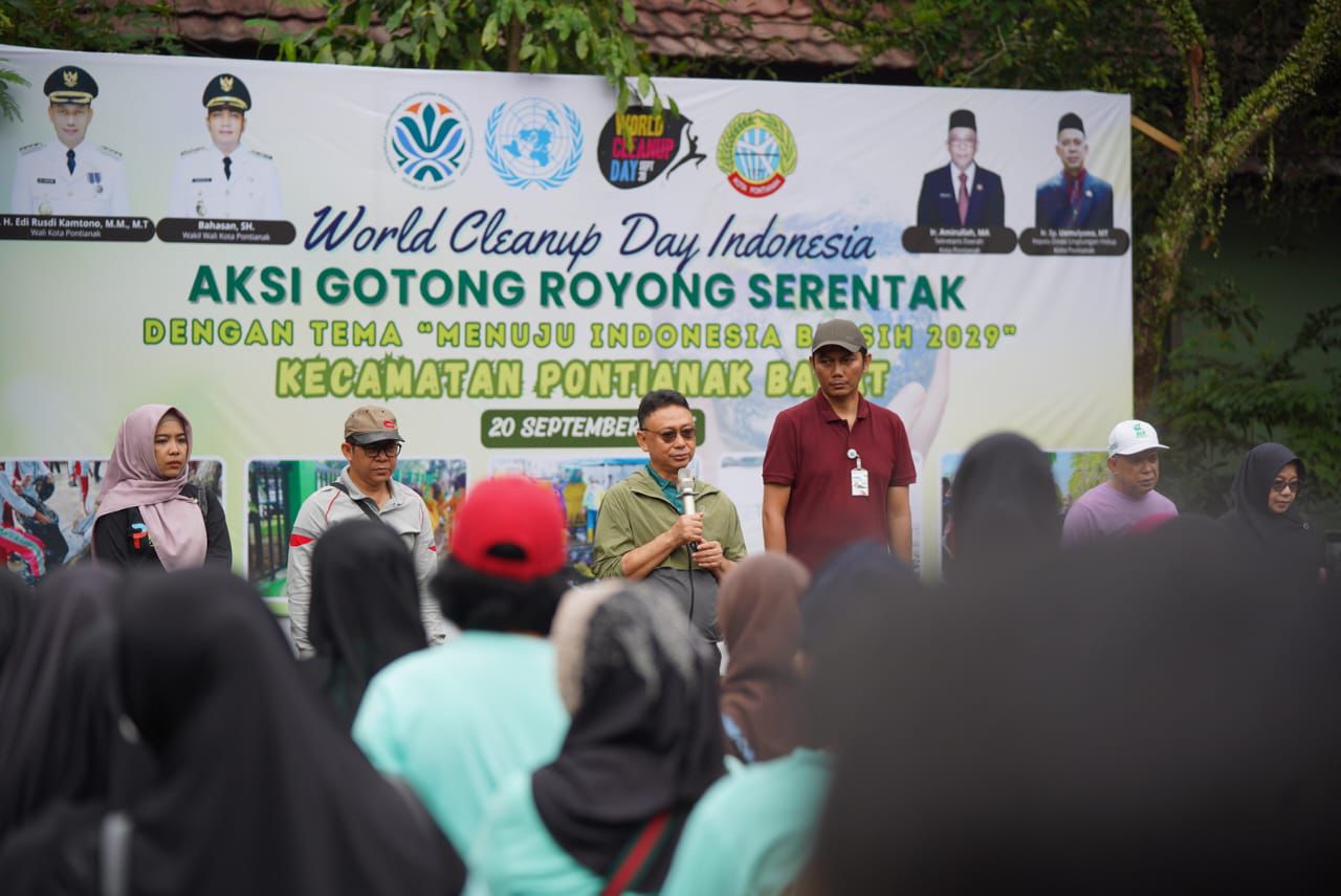 World Clean Up Day 2025, Pemkot Pontianak Gelar Gotong Royong Serentak di Enam Kecamatan