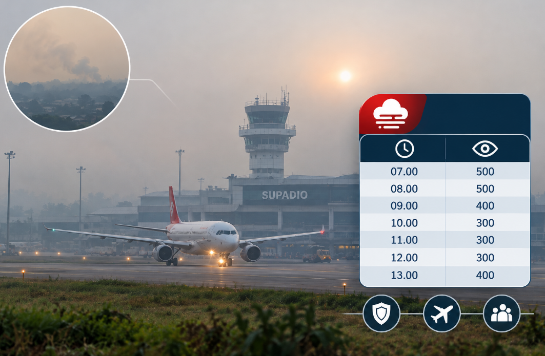 Mengenal Low Visibility di Bandara Supadio Pontianak, Apa Penyebabnya?