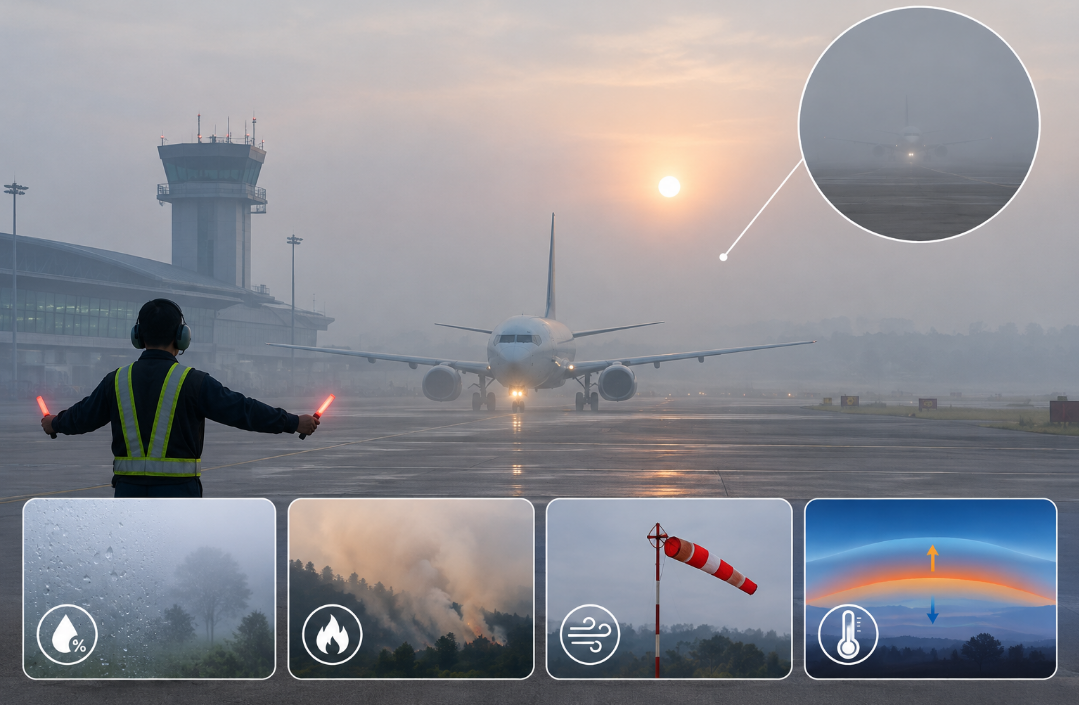 Kenapa Visibility Bandara Supadio Pontianak Turun pada Pagi Hari? Ini 4 Faktor Memengaruhinya