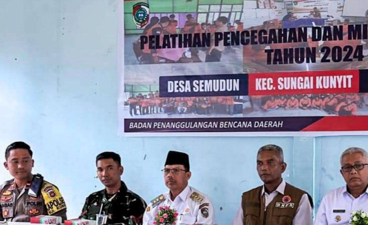 Pj Bupati Ismail Resmi Buka Pelatihan Pencegahan dan Mitigasi Bencana di Desa Semudun Mempawah