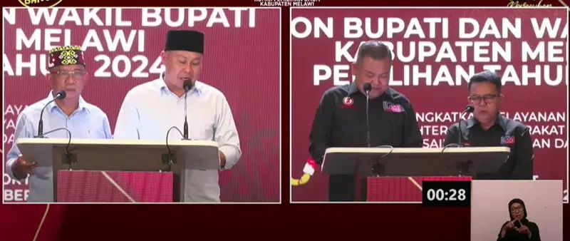 Debat Publik KPU Melawi 2024 Berjalan Lancar, Visi Misi Paslon Tersampaikan