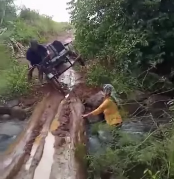 Seorang Guru di Kabupaten Bengkayang, Tempuh 8 Kilometer Jalanan Berlumpur Saat Mengajar.