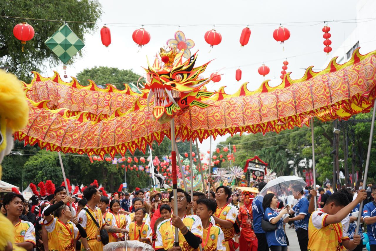 Naga dari Pontianak Pukau Penonton di Harmoni Imlek Nusantara 2026 Jakarta
