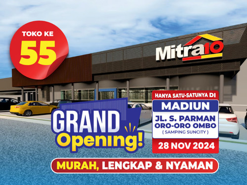 Grand Opening Mitra10 Madiun: Toko Ke-55, Belanja Bahan Bangunan Kini Lebih Mudah