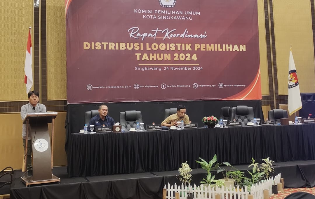 KPU Kota Singkawang Gelar Rapat Koordinasi Distribusi Logistik Pemilu 2024