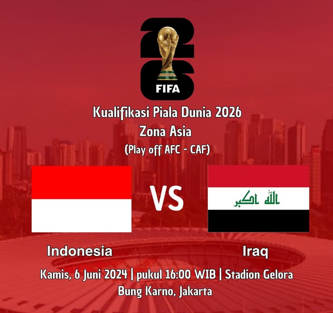 Head to head Indonesia vs Iraq