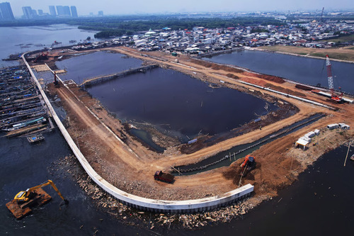 CCSP dan Spun Pile, Ratusan Produk Andalan WSBP pada Proyek Pengaman Pantai Teluk Jakarta