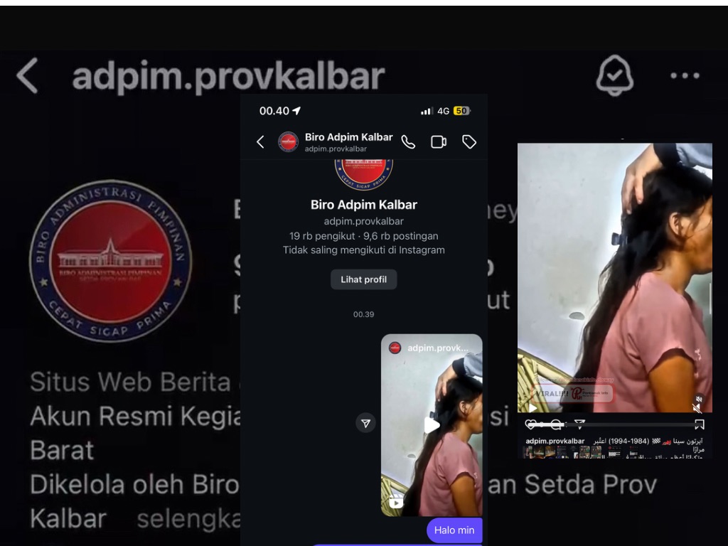 Akun Instagram Resmi Biro Adpim Kalbar Diduga Dibajak, Unggah Konten Tak Senonoh