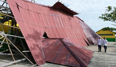 Bangunan Pondok Pesantren di Kubu Raya Roboh Pasca Diterjang Angin Kencang