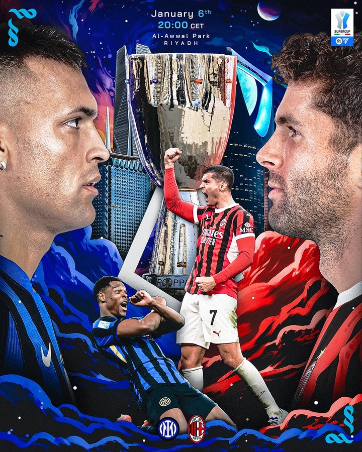 Link Nonton Live Streaming Final Supercoppa Italiana: Derby Milan di Vidio