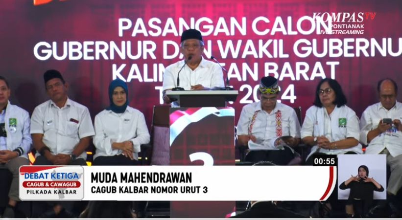 Debat Pilkada Kalimantan Barat 2024: Muda Mahendrawan: Pembangunan Harus Menghindari Sentralistik