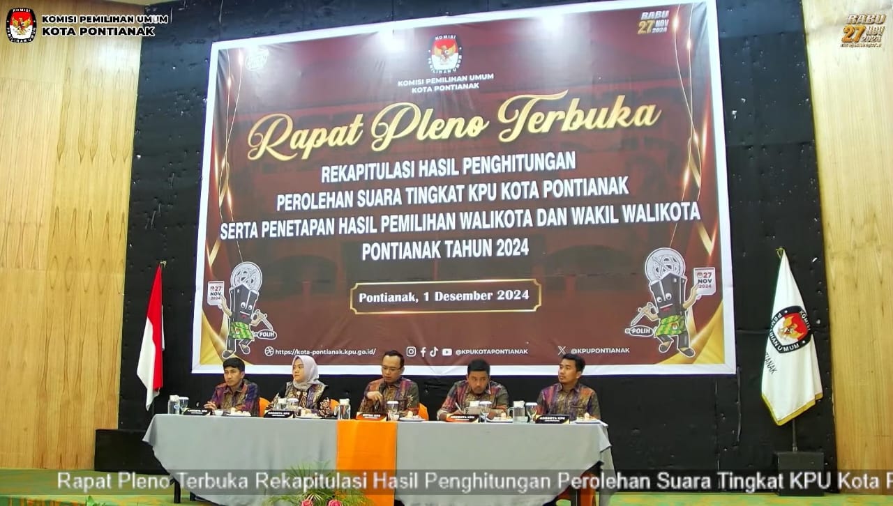 KPU Kota Pontianak Gelar Rekapitulasi Terbuka Pilwako 2024