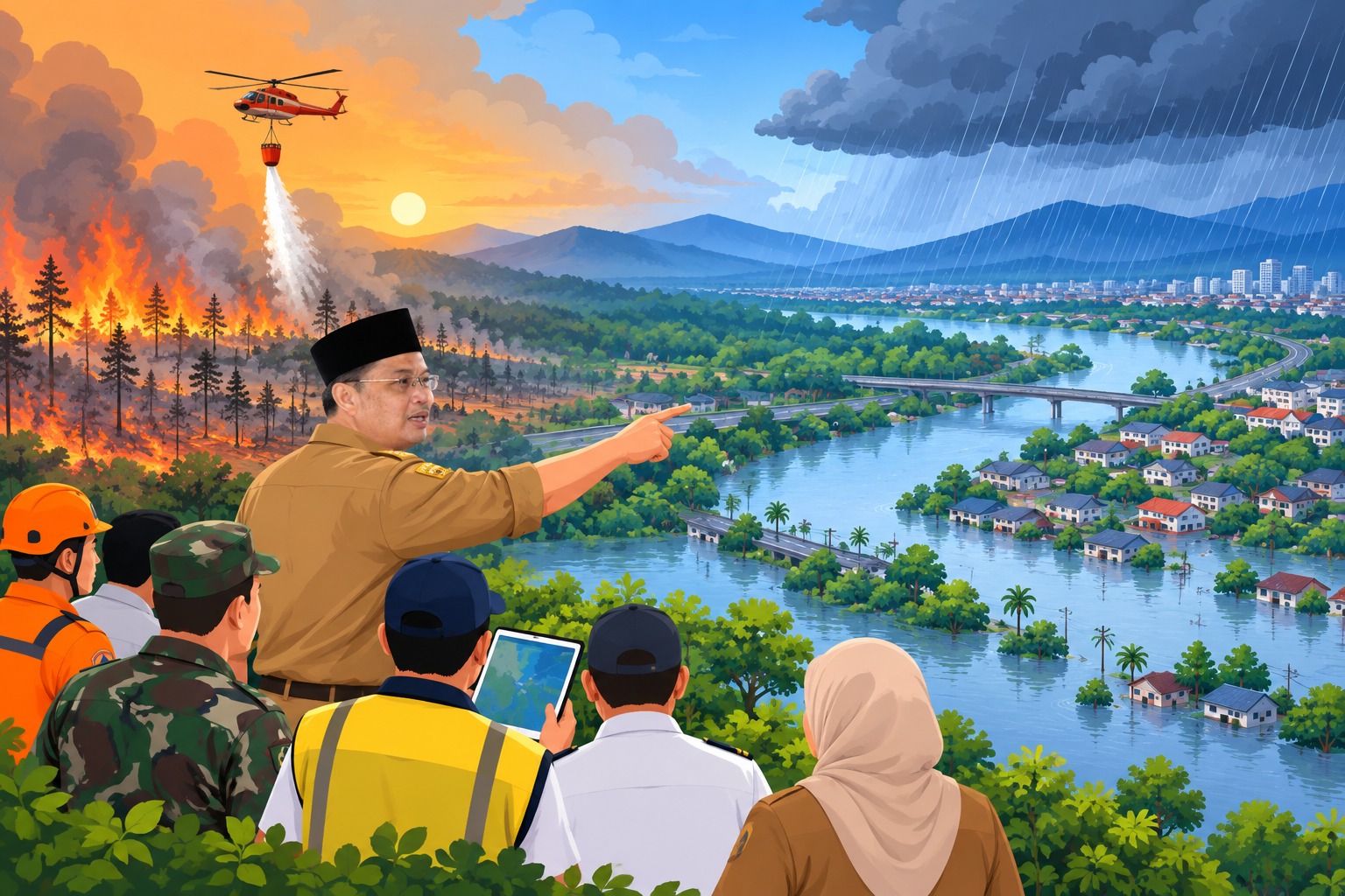 Usai Karhutla, Norsan Pastikan Pemprov Kalbar Siaga Hadapi Musim Hujan