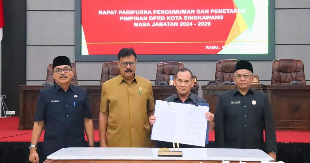 Pengumuman dan Penetapan Pimpinan DPRD Kota Singkawang Masa Jabatan 2024-2029