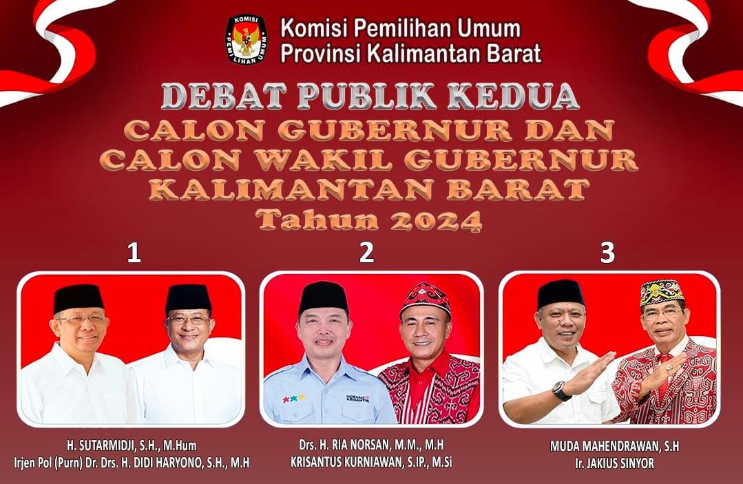 Debat Publik Kedua Pilgub Kalbar 2024 : Adu Gagasan Infrastruktur, Sumber Daya Alam, dan Persoalan Daerah