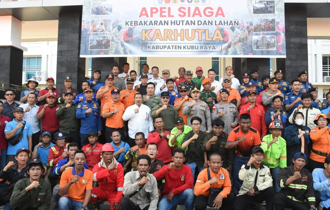 Gelar Apel Siaga Karhutla, Pemkab Kubu Raya Naikkan Status jadi Tanggap Darurat