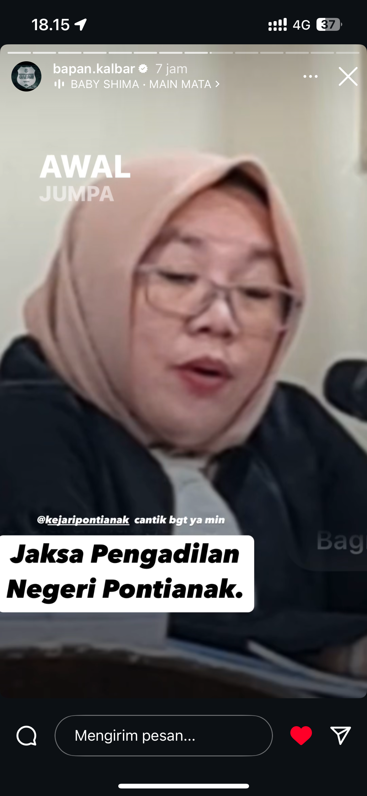 Potret Keakraban pada Momen Peradilan di Pontianak, Akun Instagram @bapan.kalbar Puji Jaksa Cantik