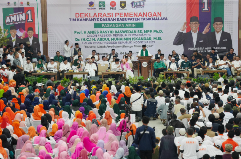 Pasangan AMIN Mendapatkan Dukungan Penuh Dari Ulama Dan Pondok Pesantren Di Tasikmalaya, Tapi Ada Kesepatannya