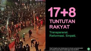 17+8 Tuntutan Rakyat jadi Sorotan di Media Sosial, Apa Isinya?