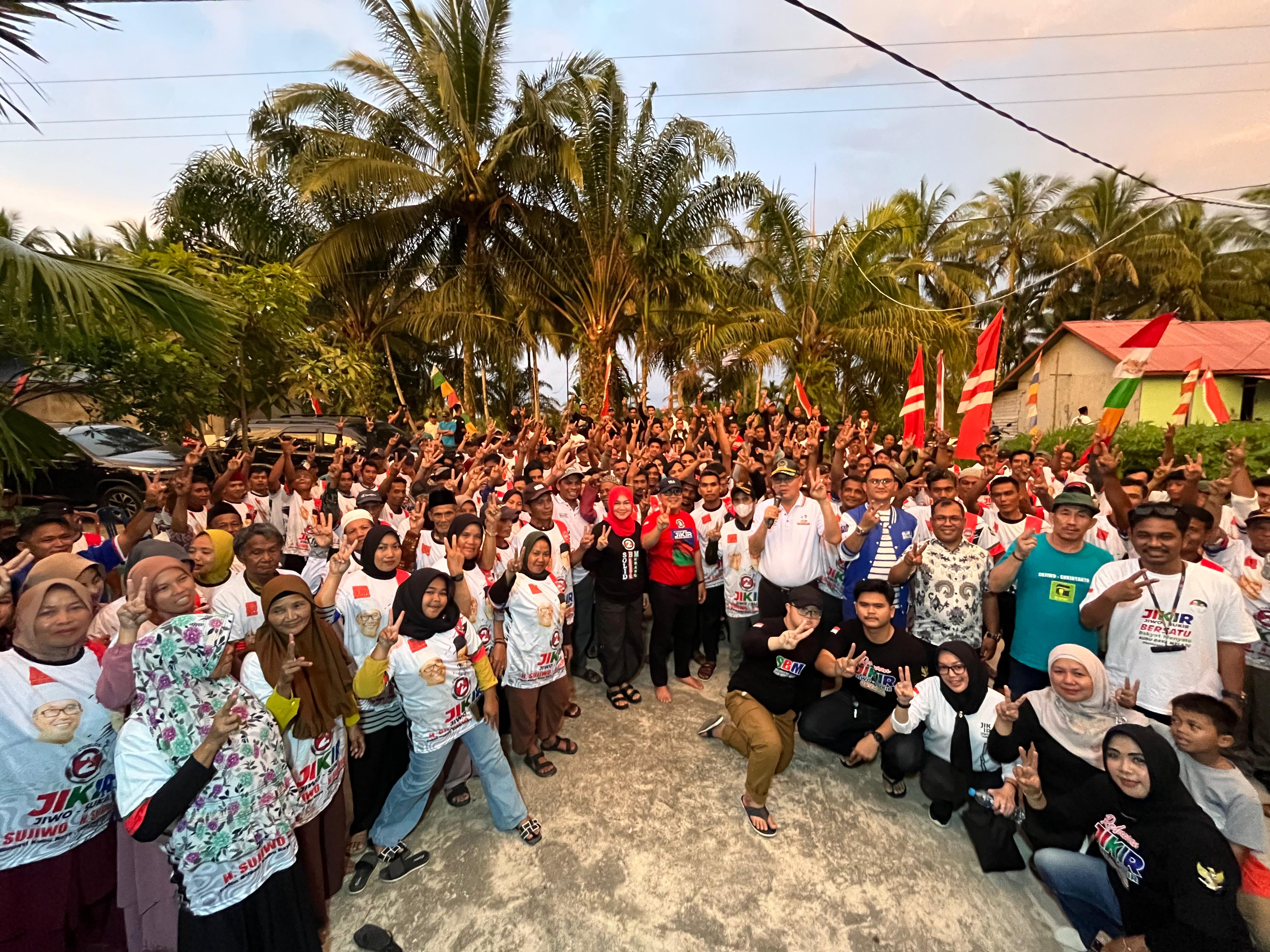 Kampanye di Teluk Pakedai, Paslon Jikir Sampaikan Komitmen Wujudkan Pembangunan yang Adil dan Merata