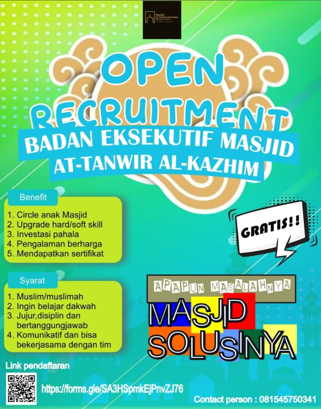 Pelatihan dan Rekrutmen Badan Eksekutif Masjid At-Tanwir Al-Kazhim: Mencetak Generasi Muda Penggerak Masjid