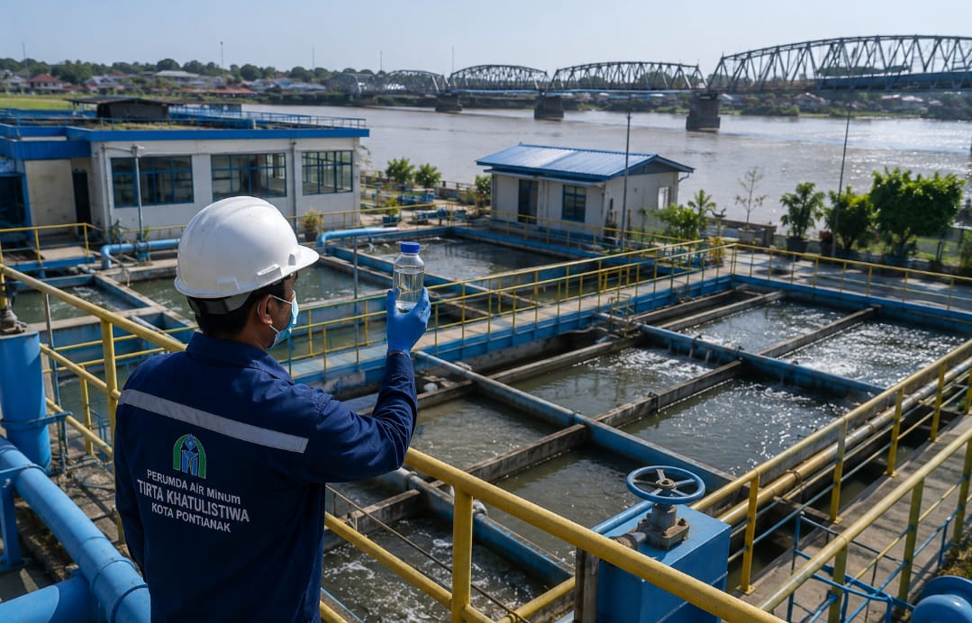 PDAM Pontianak Rilis Update Kadar Garam Air Hari Ini, Salinitas IPA Nipah Kuning Capai 1.121 mg/l