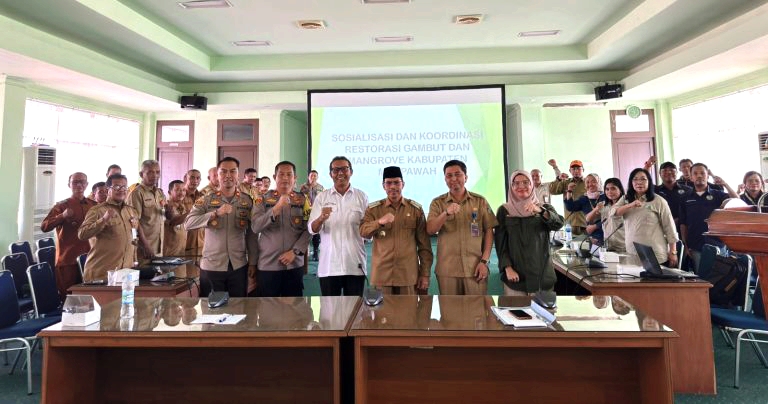 BRGM dan DLHK Kalbar Gelar Sosialisasi dan Koordinasi Restorasi Gambut Kabupaten Mempawah