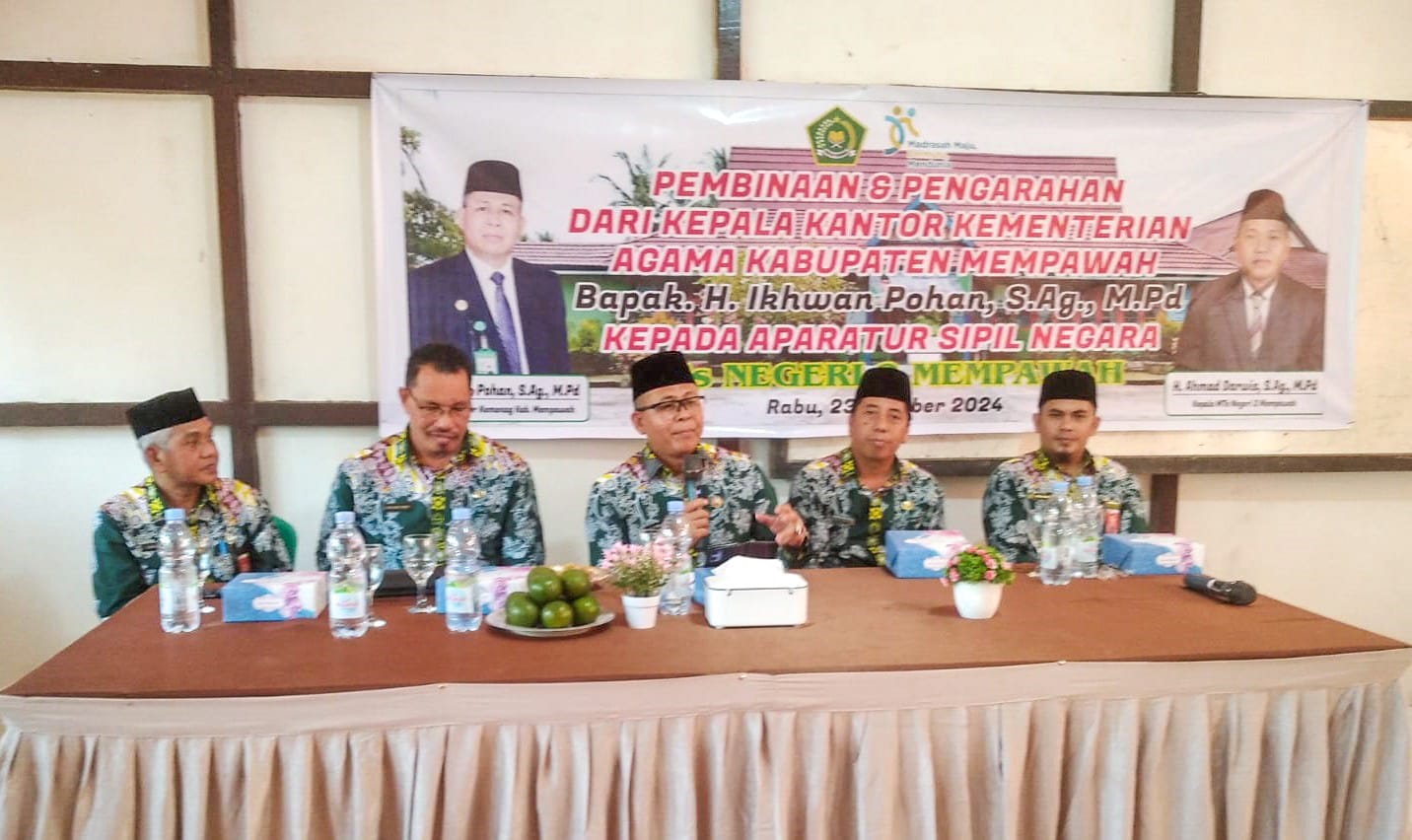 Kemenag Gelar Pembinaan di MTsN 2 Mempawah : Fokus pada Pembelajaran Menyenangkan dan Disiplin