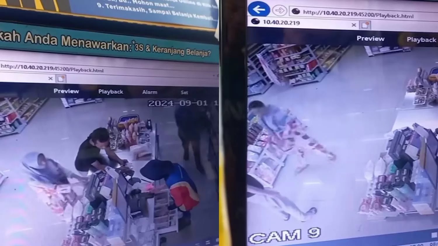 Viral Video CCTV: Seorang Wanita Ditarik Kerudungnya oleh Suami Karena Minta Dibelikan Lipstik di Surabaya