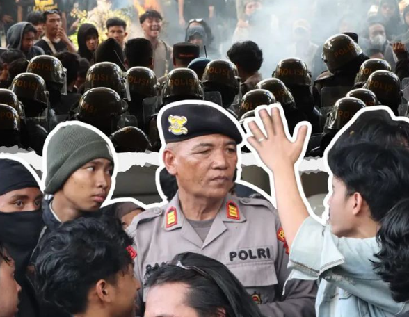Sabar di Tengah Panasnya Aksi, AKP Samidi Jadi Penengah Polisi dan Masyarakat