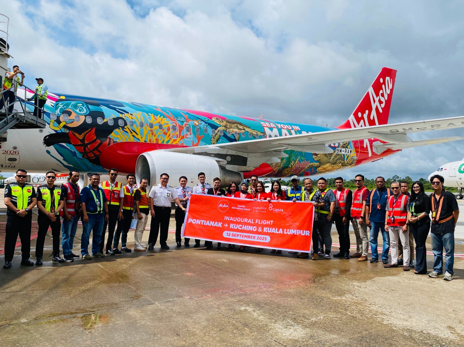 Resmikan Penerbangan Internasional Perdana, AirAsia Buka Dua Rute Baru Malaysia dari Bandara Supadio Pontianak