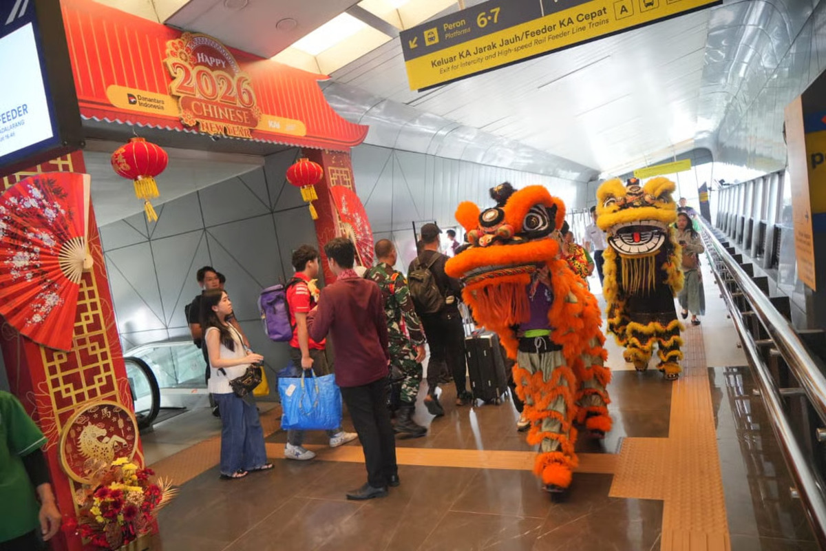KAI Daop 2 Bandung Rayakan Imlek 2026 dengan Barongsai
