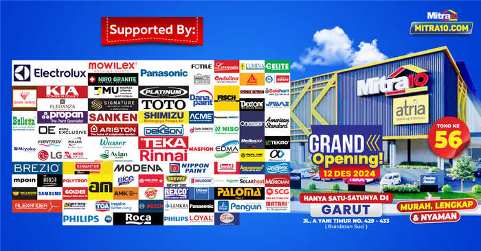 Grand Opening Mitra10 Garut: Belanja Nyaman, Renovasi Jadi Mudah!