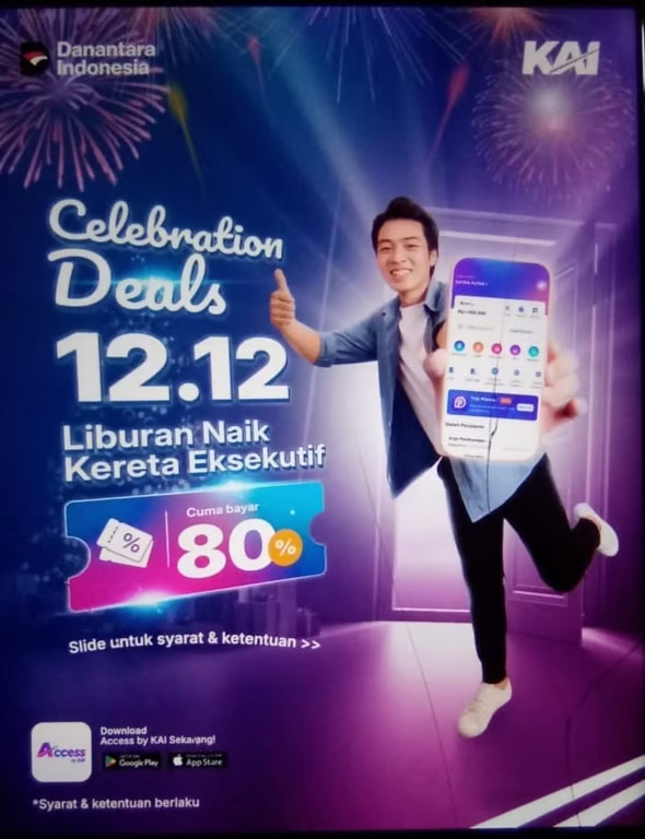 Semakin Melayani, KAI Daop 1 Jakarta Hadirkan Diskon 20% untuk Tiket Eksekutif di Celebration Deals 12.12