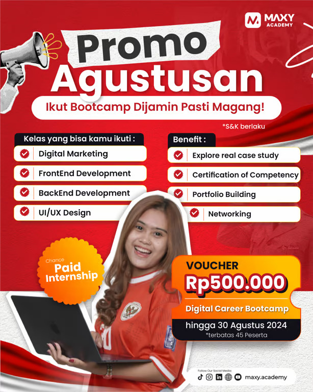 Sambut Perayaan Kemerdekaan NKRI, Maxy Academy Adakan Promo Agustusan