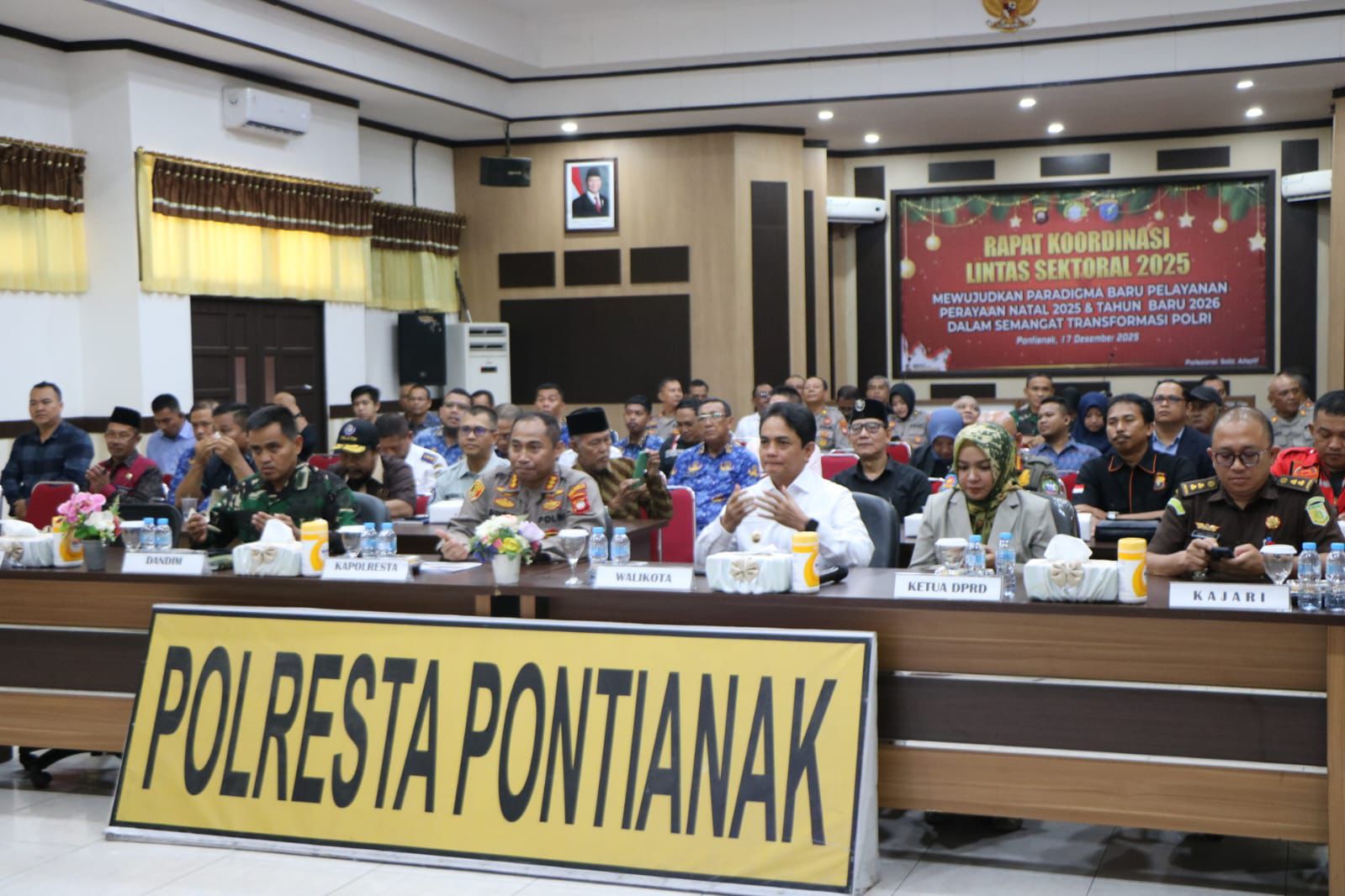 Polresta Pontianak Gelar Rakor Lintas Sektoral Pengamanan Jelang Nataru 2026