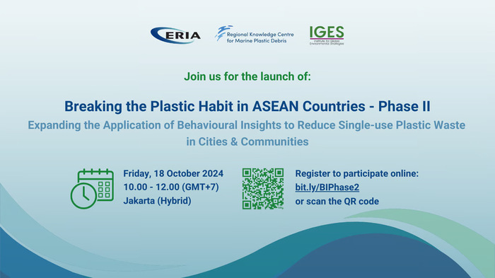 Phase II of 'Breaking the Plastic Habit in Asia' to Expand Use of Behavioural Insights