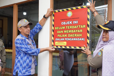 Tercatat Menunggak Pajak, Lima Resto dan Kafe Dilabeli Stiker Merah Oleh TPPD Kota Pontianak