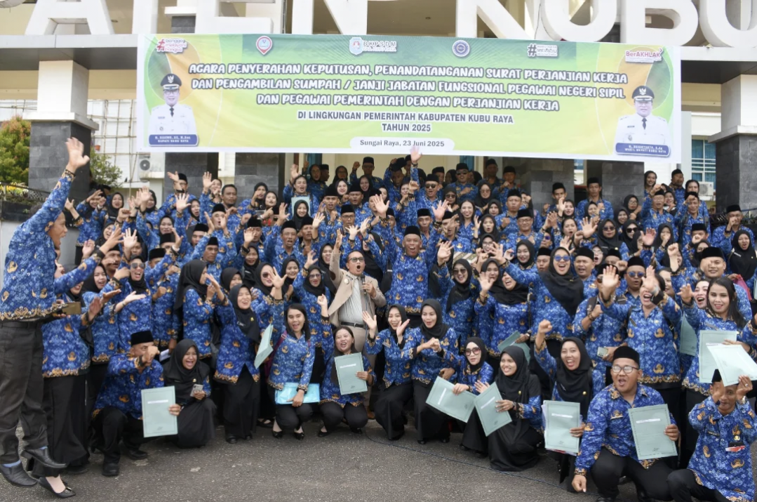 621 P3K Dilantik jadi ASN, Bupati Kubu Raya Tekankan Jiwa Karsa dan Profesionalisme