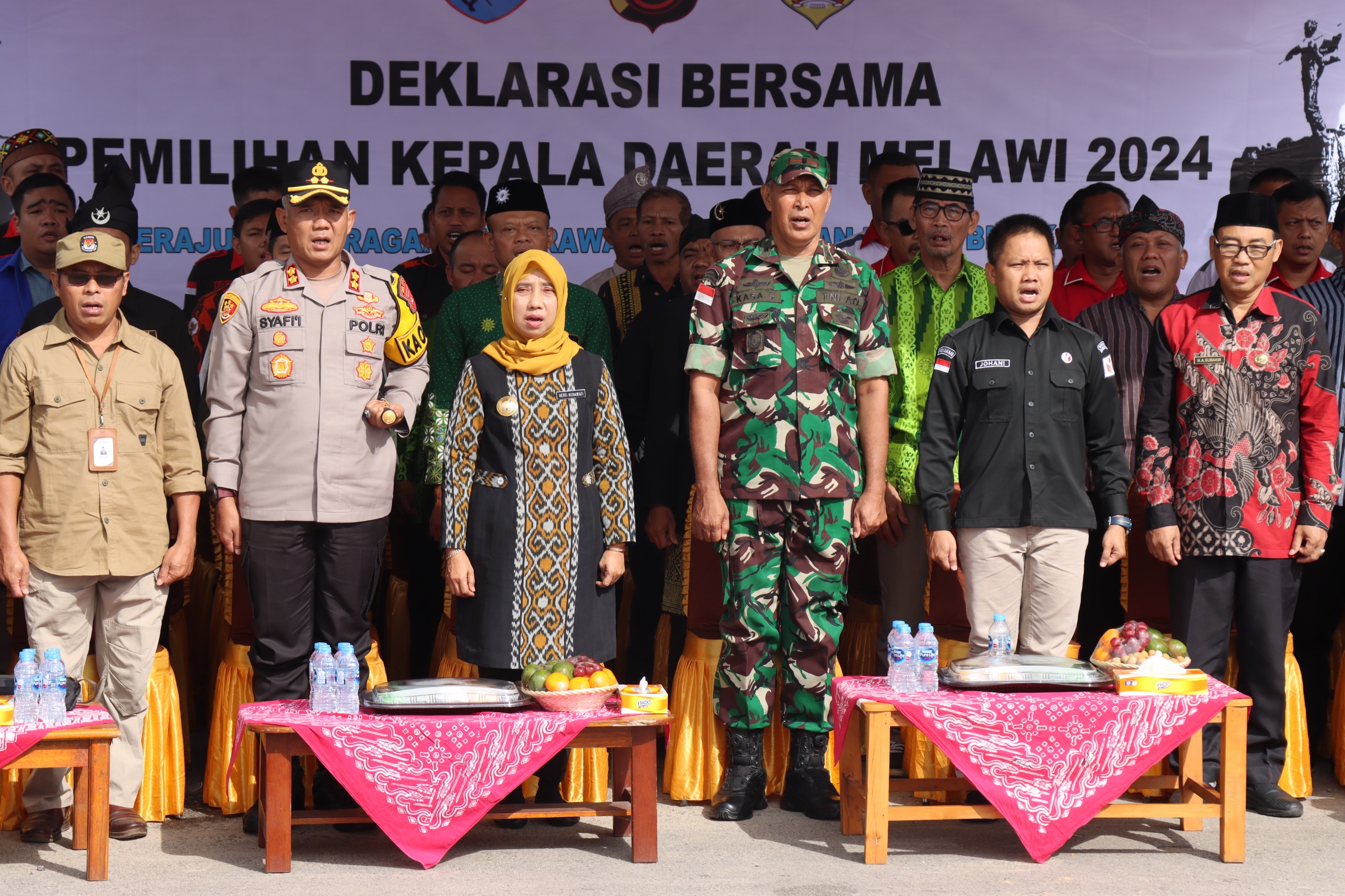 Sambut Pilkada 2024, Polres Melawi Gelar Deklarasi Bersama