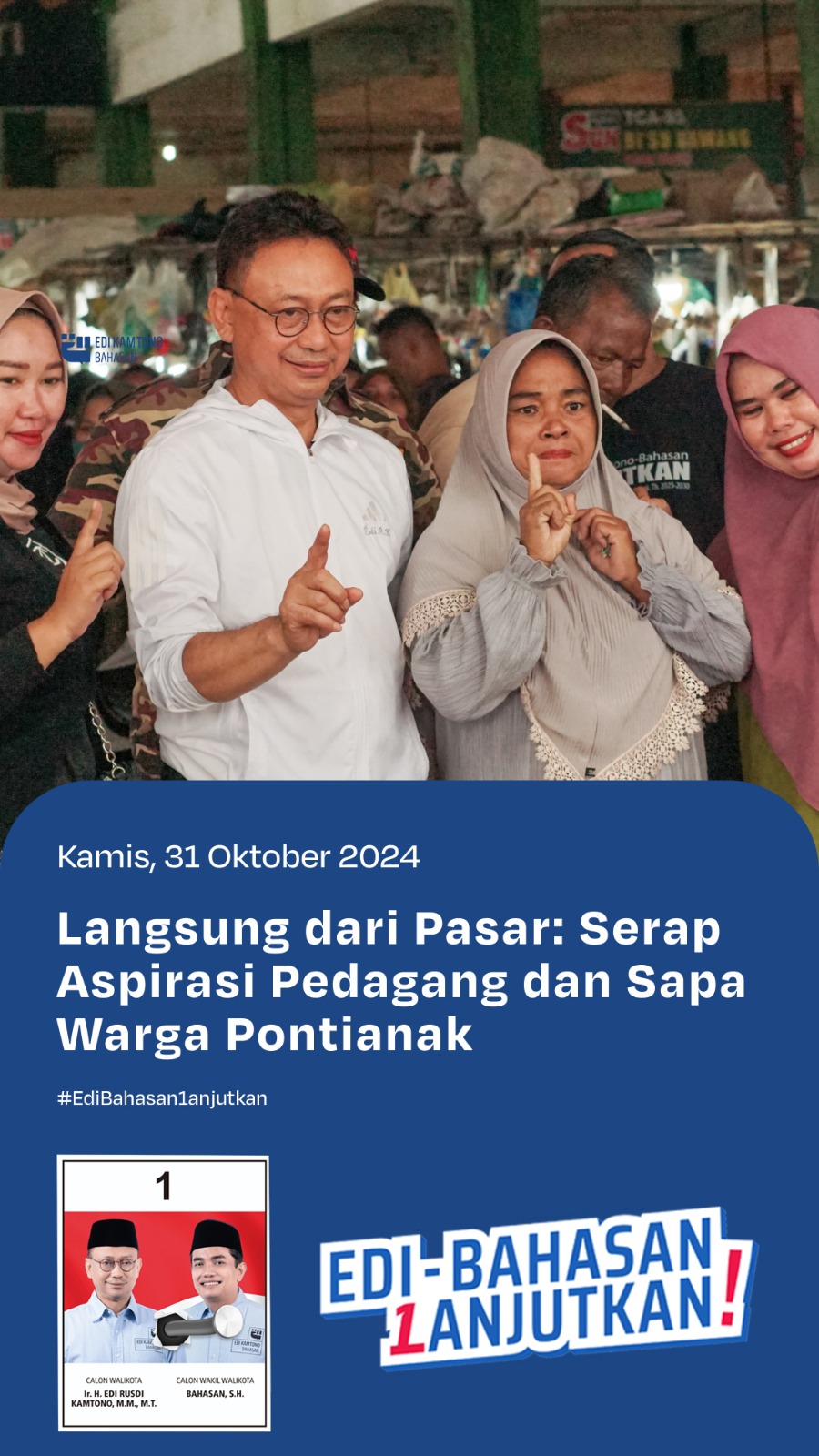 Serap Aspirasi Warga dan Pedagang Pasar Teratai, Edi Kamtono Janji Bakal Rehab Kawasan