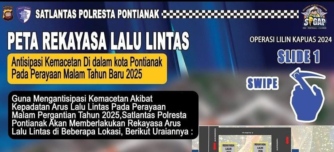 Rekayasa Lalu Lintas di Pontianak pada Malam Tahun Baru 2025 untuk Antisipasi Kemacetan