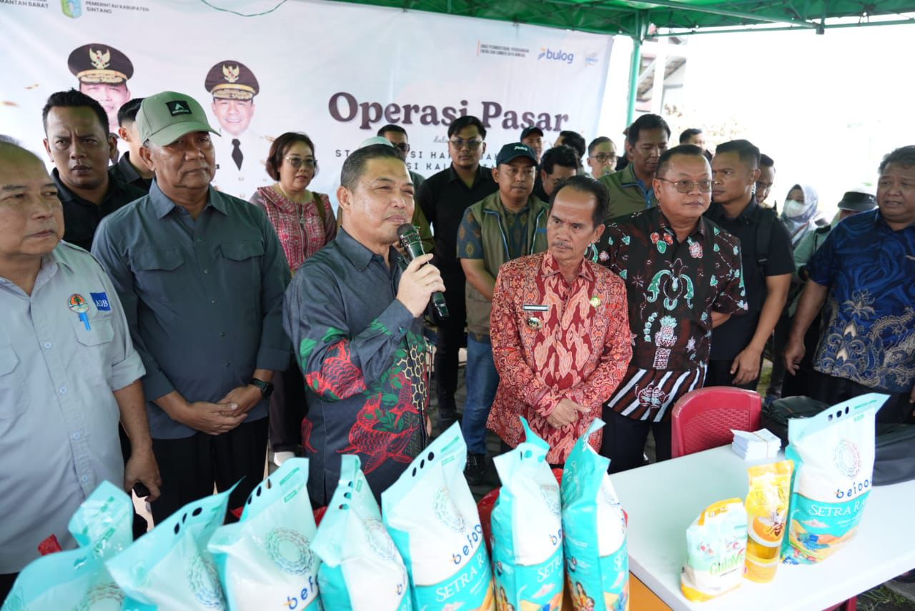Gubernur Kalbar Gelar Gerakan Pangan Murah Jelang Nataru di Sintang