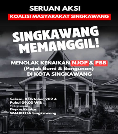 Tolak Kenaikan NJOP dan PBB, Masyarakat Gelar Aksi di Kantor Walikota Singkawang