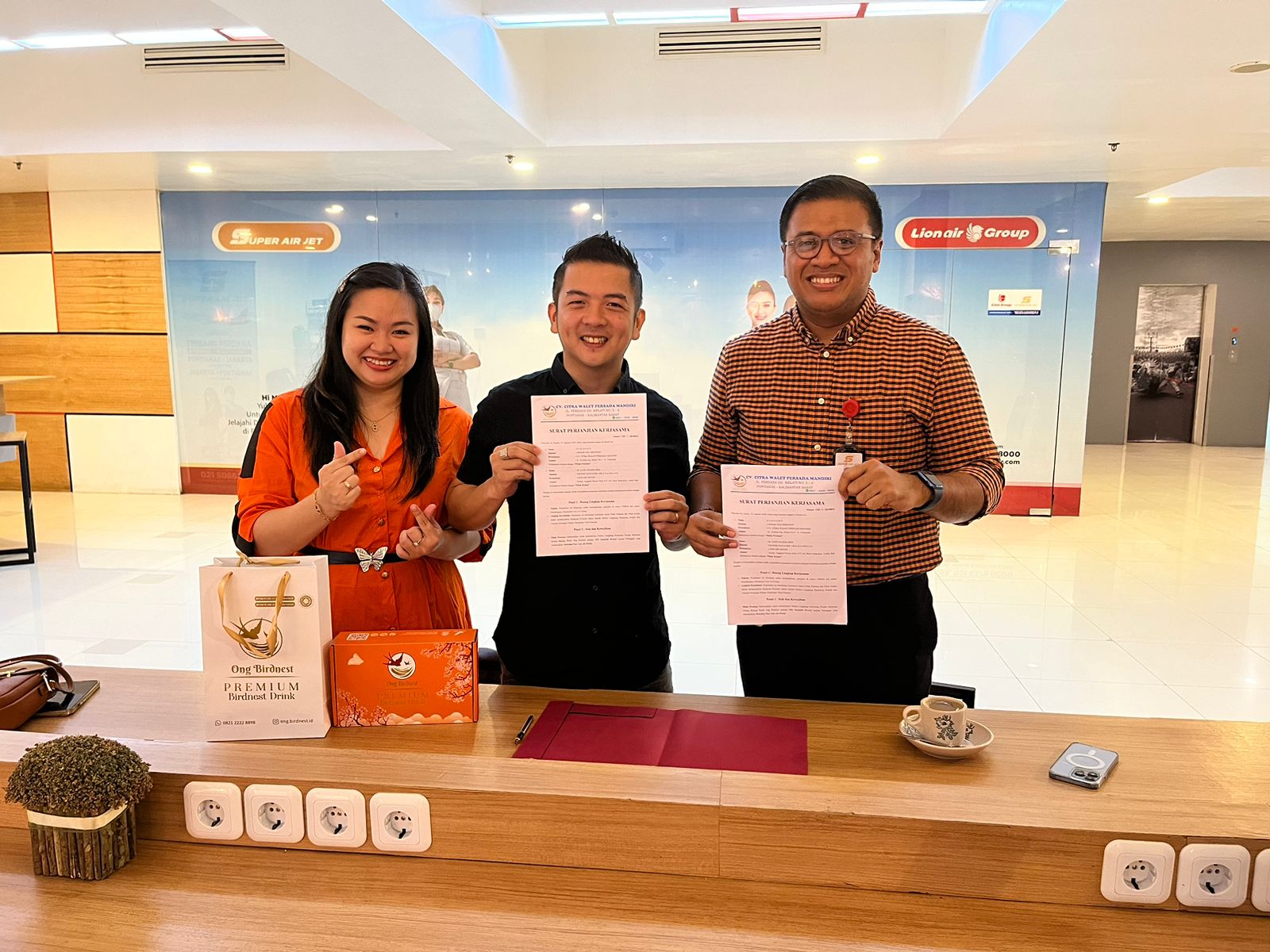 Ong Bird's Nest Kerjasama dengan Lion Air Group Regional Kalimantan, Tingkatkan Produk UMKM Kota Pontianak