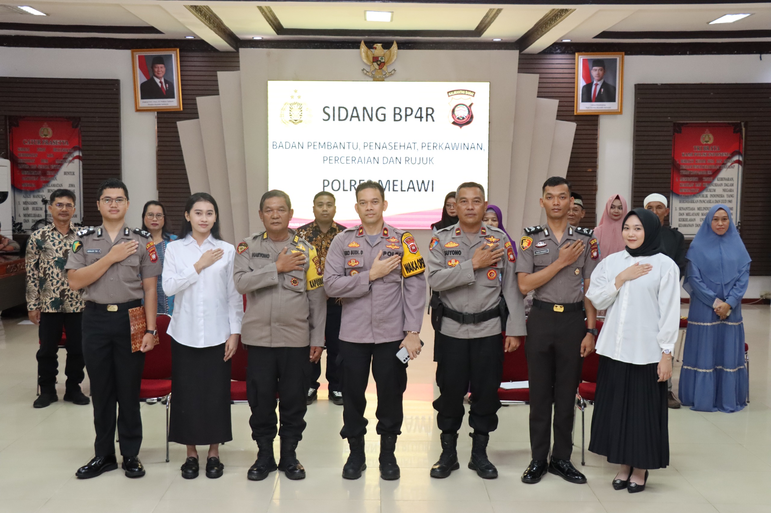 SDM Polres Melawi Gelar Sidang BP4R Dua Personel